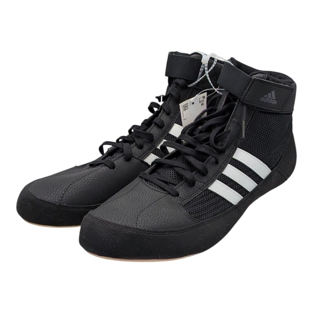 Adidas HVC 2 Wrestling Shoes Men's 13.5 Black White AQ3325 Havoc Boxing MMA New